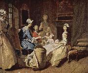 Joseph Highmore Pamela teaching her children oil on canvas
